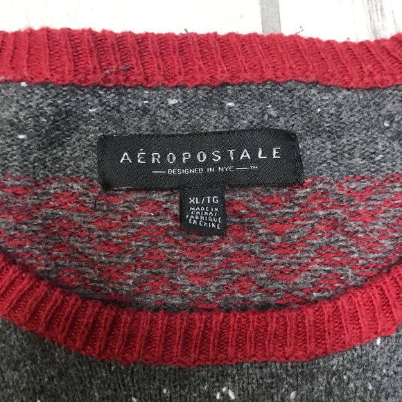 Aeropostale Crewneck Striped Winter Sweater - Picture 2 of 2